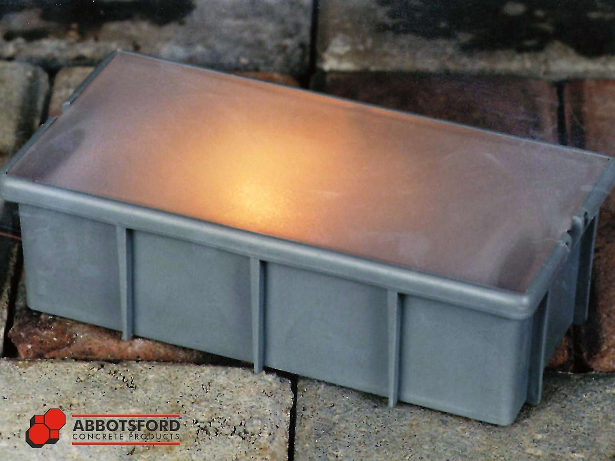 Paving stone lights showcase by Deerwood Landscaping